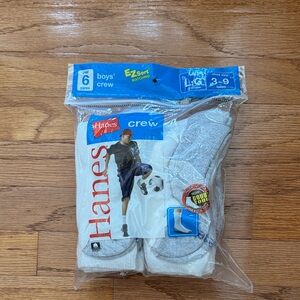 Hanes Boys' Crew Socks - Classic White